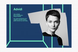 Advidi identity composition editorial or web